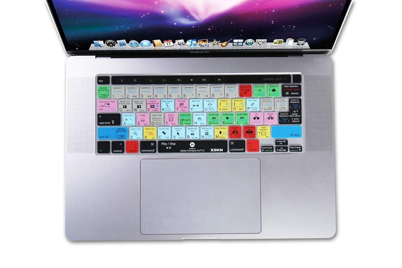 XSKN Premiere Pro Shortcuts Silicone Keyboard Cover Skin for 2019 2020 MacBook Pro 16.2 13.3 inch with Touch Bar and Touch ID A2141 A2251 A2289 A2338 M1 US&EU Version - Image 2